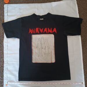 NIRVANA 2000s Black and Red Tee